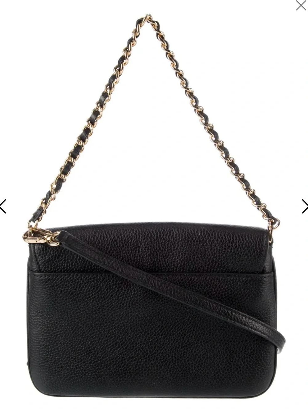 Tory Burch Black Leather Chain-Handle Shoulder Bag